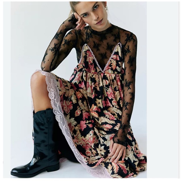 NWT Free People Primmy Printed Midi Dress - Picture 2 of 8